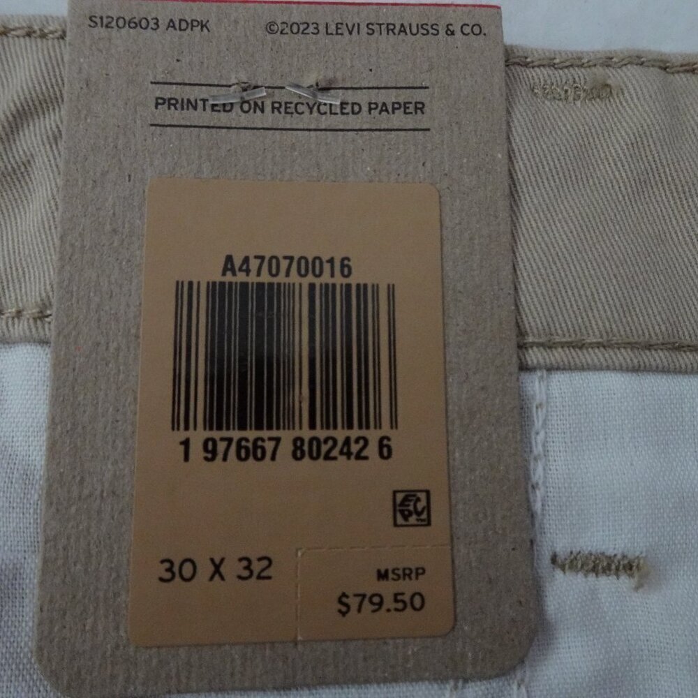 Levi's Baggy Cargo Pants Women's Size 30x32 Beige Loose Fit Adjustable Hem - Picture 8 of 10